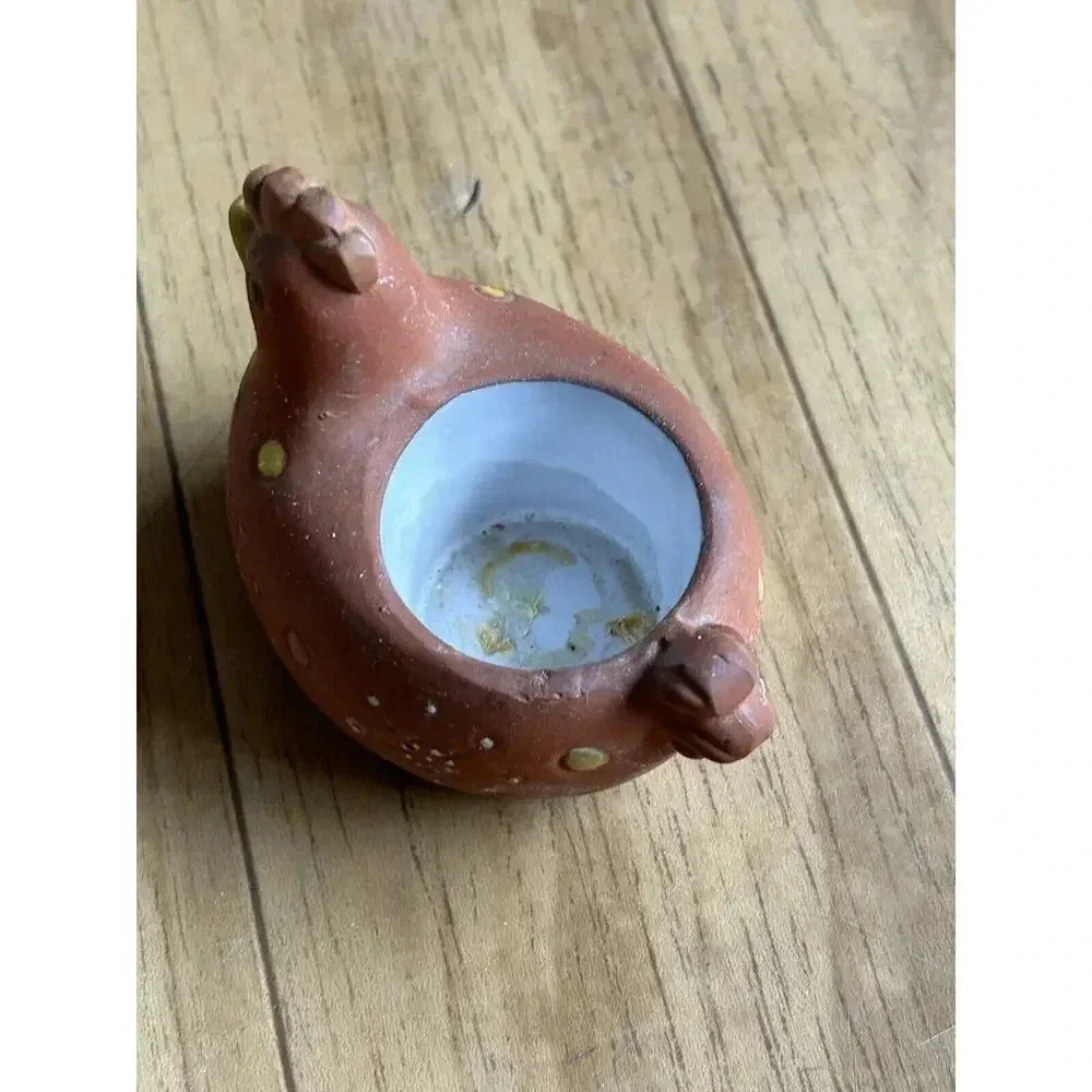 Holt Howard Chicken Tea Light Candle Holder Terra Cotta Hen Vintage